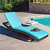 Chaise longue en rotin pour bain de soleil à l'extérieur - 10C02V