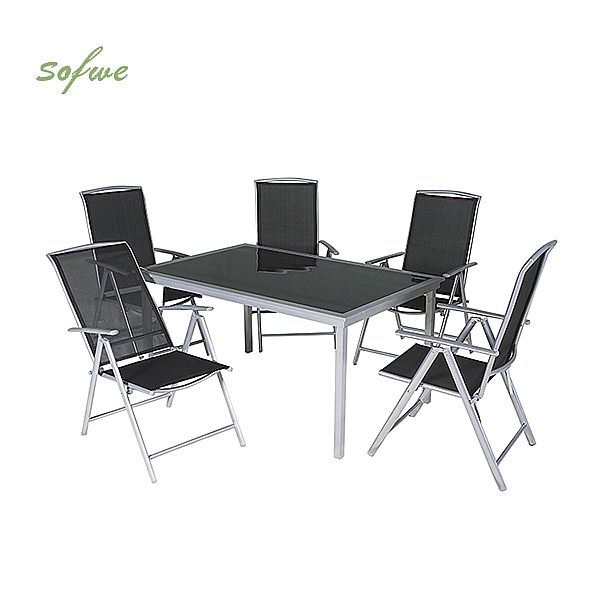 Table et chaises de jardin en aluminium toutes saisons - 11D01F