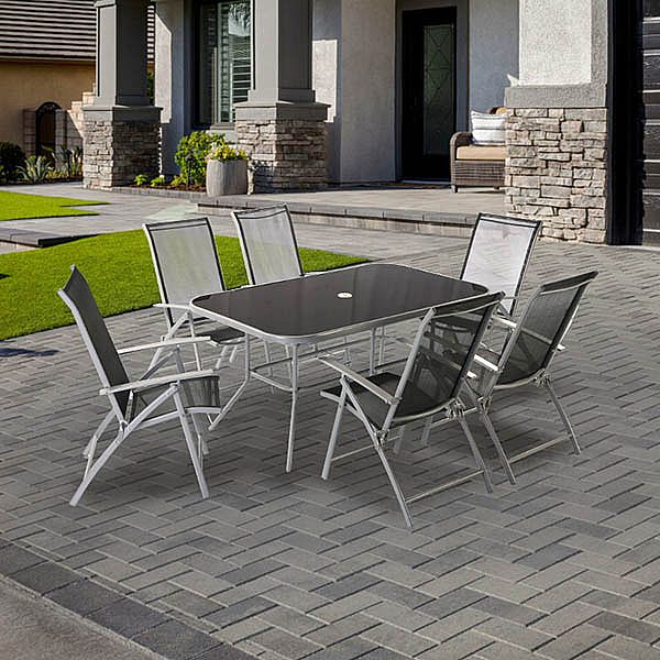 Ensemble de salle à manger de jardin d'extérieur tendance - 11D01I